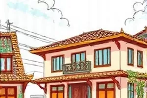 《琥珀纪年》封面,玻璃罩中封存着的一枚琥珀与羽毛
